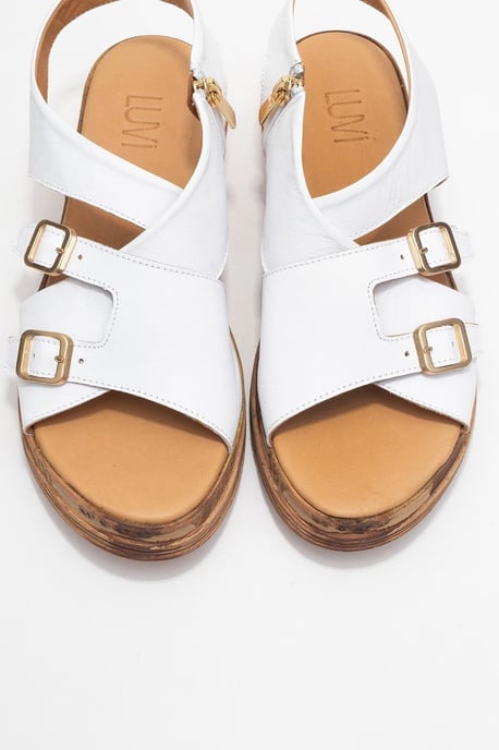 Levine Läder Med Spänne Side-Zip Sandal - Image 2