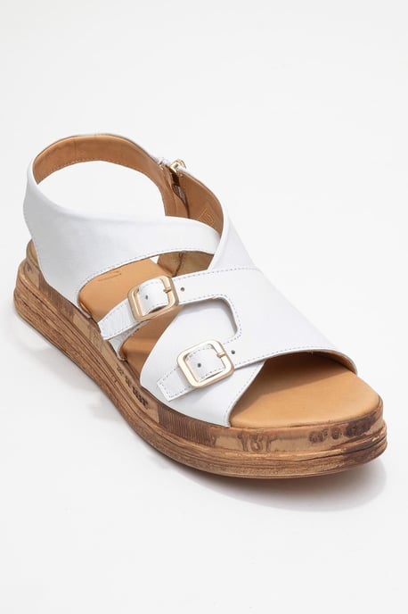 Levine Läder Med Spänne Side-Zip Sandal - Image 3