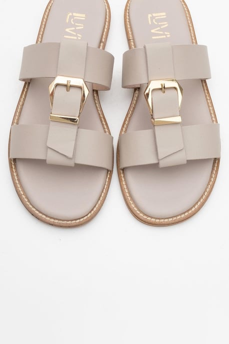 Sveta Läder Med Spänne Sandal (Women) - Image 3