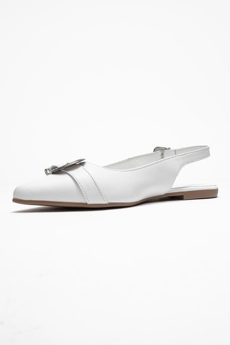 Cordelia Läder Spetsig Tå Spänne Sandal - Image 4