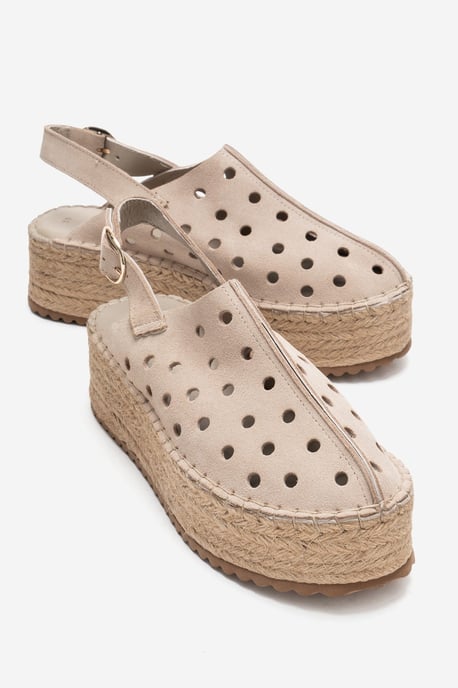 Fraga Läder Kilklack Sandal - Image 2