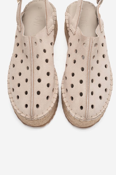 Fraga Läder Kilklack Sandal - Image 3