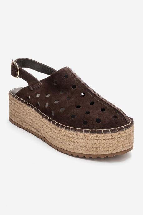 Fraga Läder Kilklack Sandal - Image 1