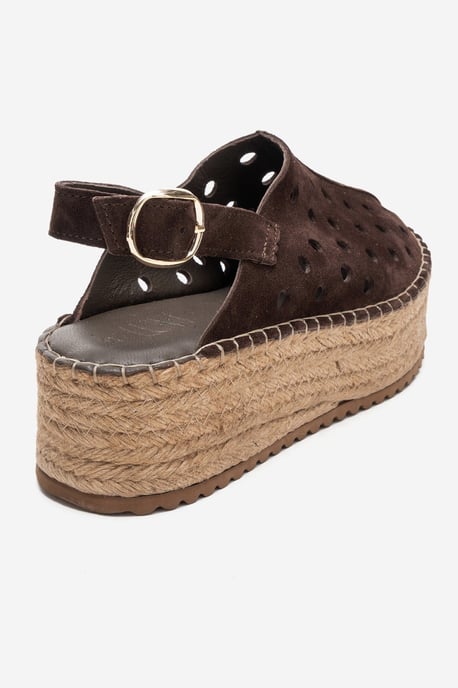 Fraga Läder Kilklack Sandal - Image 5