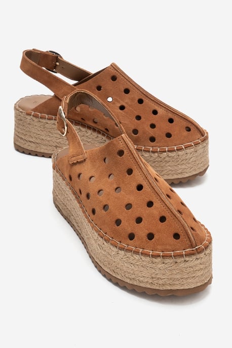 Fraga Läder Kilklack Sandal - Image 2