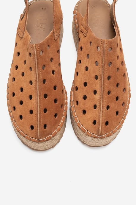 Fraga Läder Kilklack Sandal - Image 3