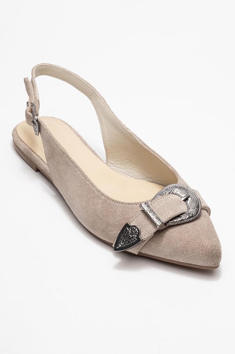 Cordelia Läder Spetsig Tå Spänne Sandal - Image 1