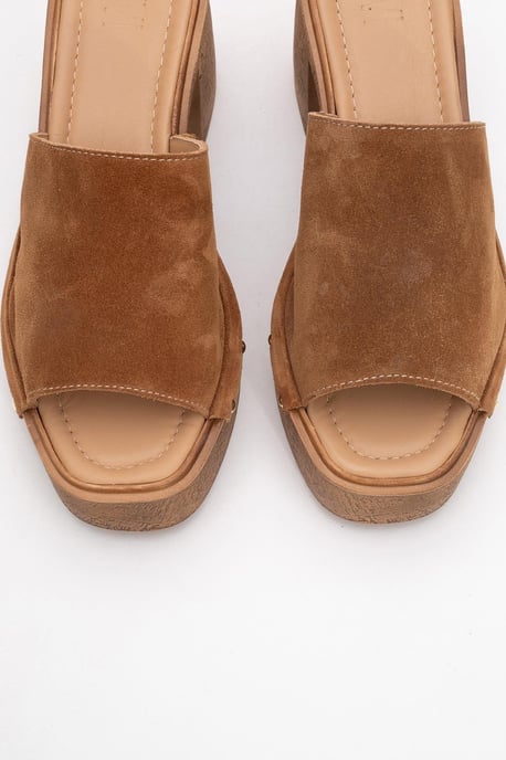Pull Läder Platå Mules (Women) - Image 6