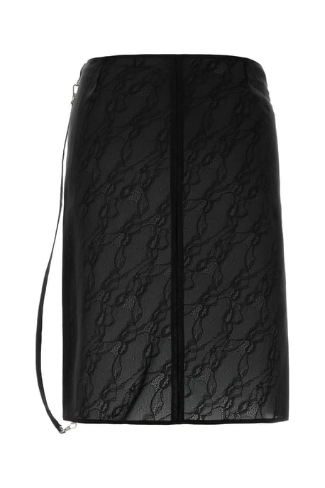 Svart stretch-nylonblandning kjol - Image 2