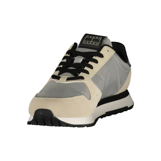 Tommy Hilfiger Grigio Leren Heren Sneakers - Image 3