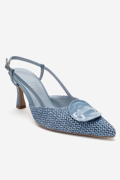 Levia Woven Pointed Toe Slingback Pump - Image 1