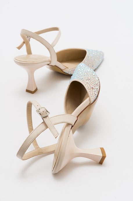 Vilka Embellished Slingback Kitten Heel Pumps - Image 3