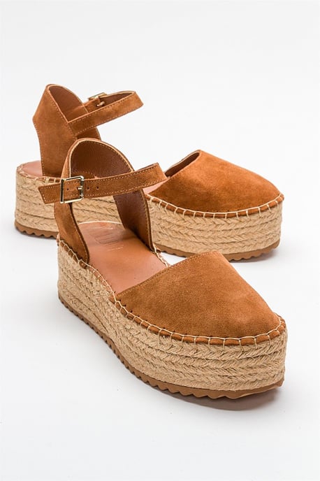 Viba Leren Espadrille Platform Sleehak Sandalen (Dames) - Image 6