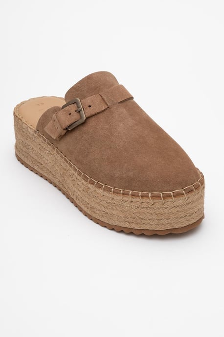 Novas Leather Platform Espadrille Mule (Women) - Image 1