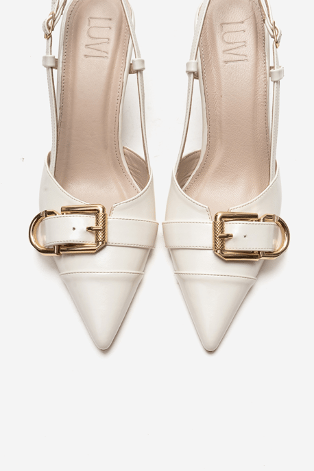 Noen Gesp Spitse Neus Stiletto Pump - Image 3