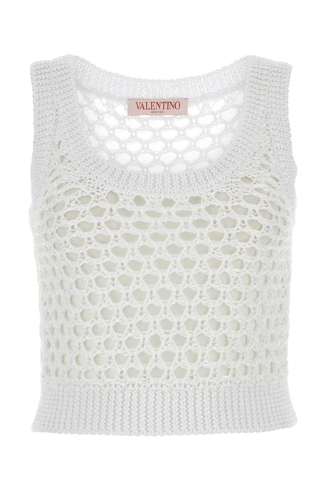 Witte Mesh Valentino Garavani Escape Cropped-top - Image 1