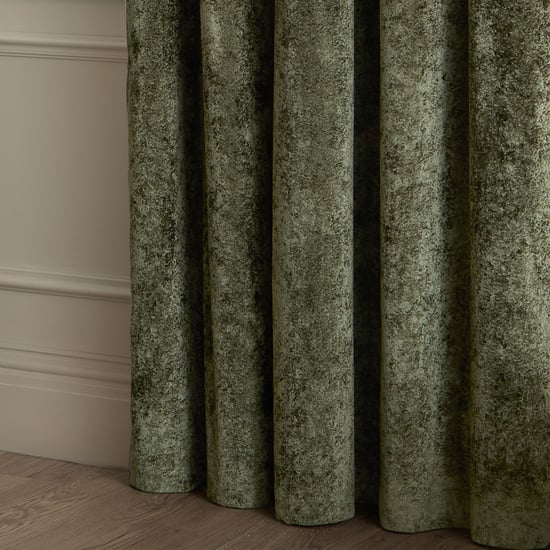 Paoletti Lustre Velvet Fully Lined Eyelet Curtain Pair - Image 5