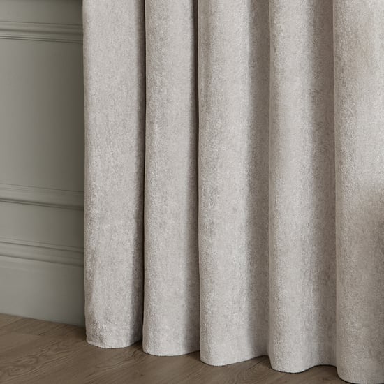 Paoletti Lustre Velvet Fully Lined Eyelet Curtain Pair - Image 5