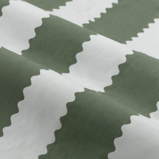 Wylder Birdie Stripe Fully Lined Ruffle Pencil Pleat Curtain Pair - Image 5