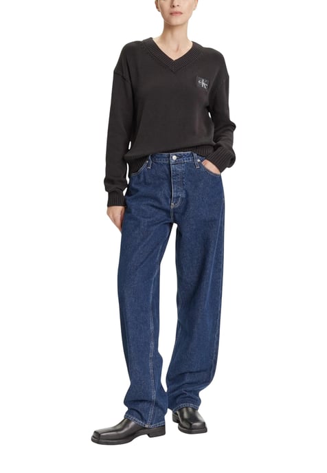 Vneck Long Sleeve Knit Sweater - Image 2