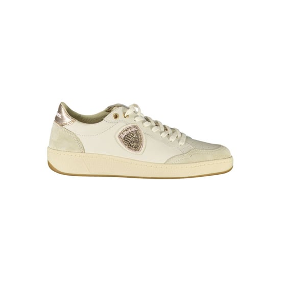 Blauer Vit Läder Dam Sneakers - Image 1