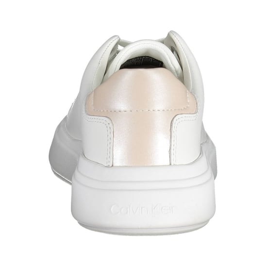Calvin Klein Bianco Pelle Dam Sneaker - Image 3