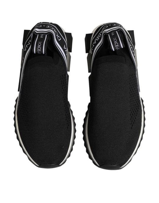 Dolce & Gabbana Zwarte Slip On Sorrento Lage Sneakers Schoenen - Image 4
