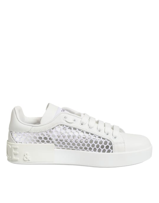 Dolce & Gabbana Witte Mesh Inzetten Lage Sneakers Schoenen - Image 1