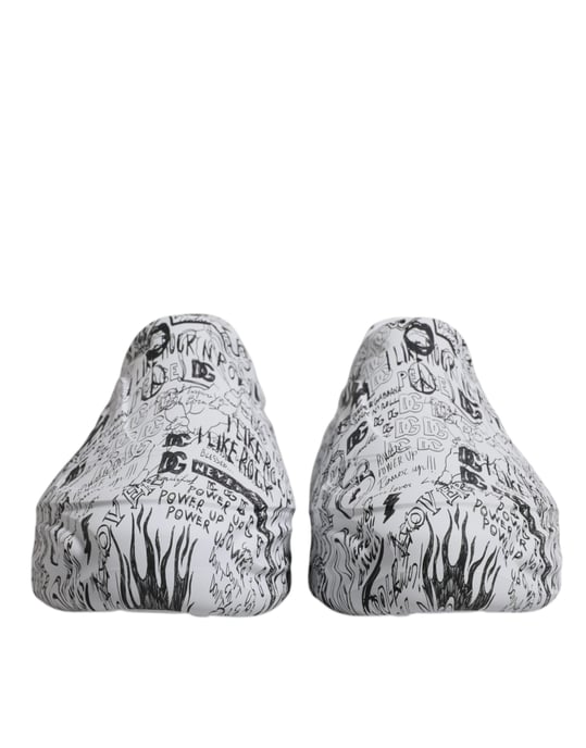 Dolce & Gabbana Witte Zwarte Graffiti Daymaster Sneakers Schoenen - Image 2