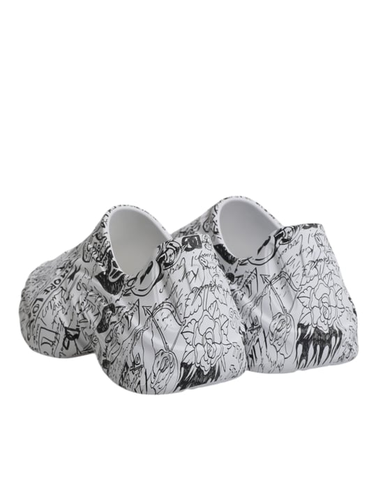Dolce & Gabbana Witte Zwarte Graffiti Daymaster Sneakers Schoenen - Image 5