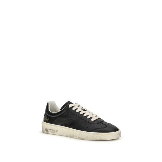 Dsquared² Zwarte Kalfsleer Bos Taurus Lage Sneakers - Image 2