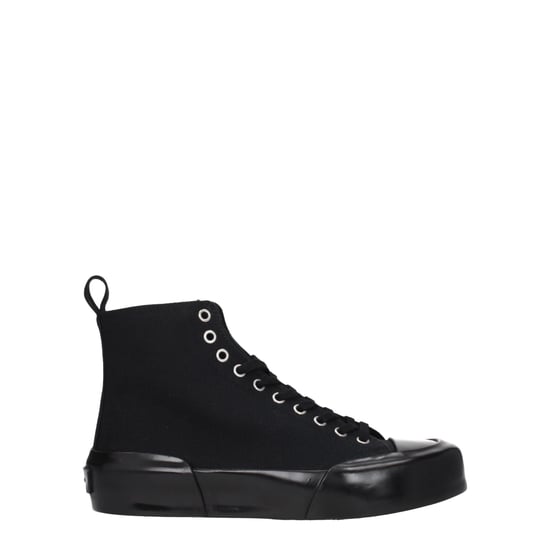 Jil Sander Svarta Tyg Hightop Sneakers - Image 1