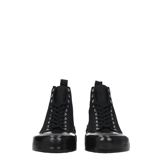 Jil Sander Svarta Tyg Hightop Sneakers - Image 3