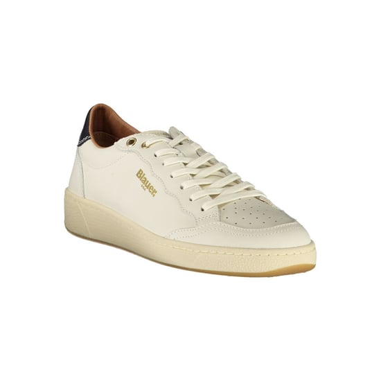Blauer Witte Leren Dames Sneakers - Image 2