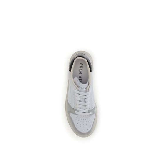 Premiata Witte Kalfslederen Bos Taurus Lage Sneakers - Image 4
