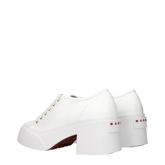 Marni Witte Leren Plateau Sneakers - Image 4