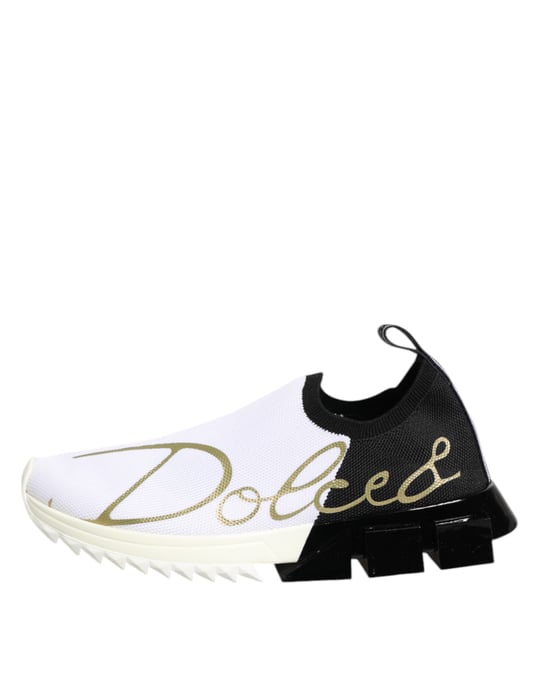 Dolce & Gabbana Vita Svart Lågklackade Sorrento Sneakers Skor - Image 2