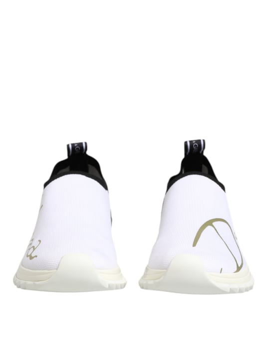 Dolce & Gabbana Vita Svart Lågklackade Sorrento Sneakers Skor - Image 3