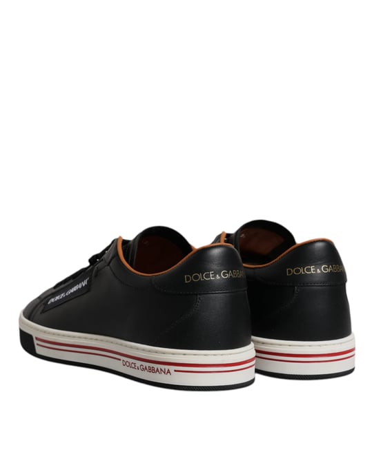 Dolce & Gabbana Zwarte Leren Low Top Sneakers voor Mannen - Image 4