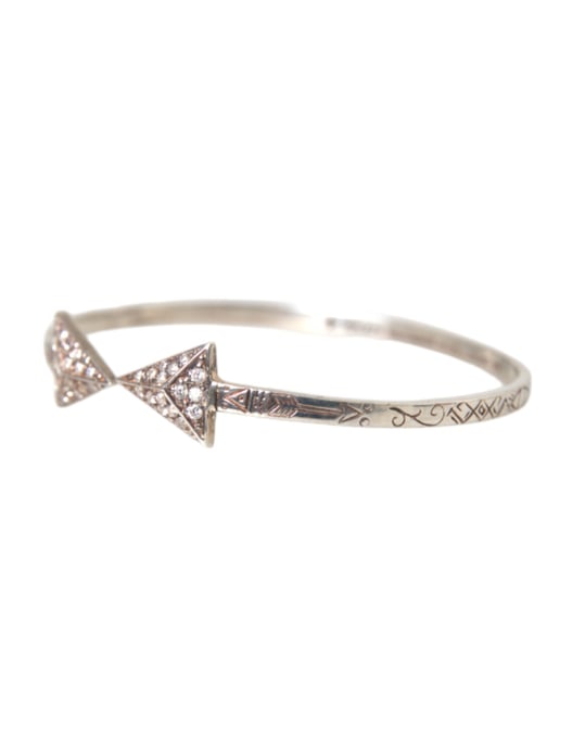 Pijlmanchetarmband Zilver Pave Diamant - Image 2