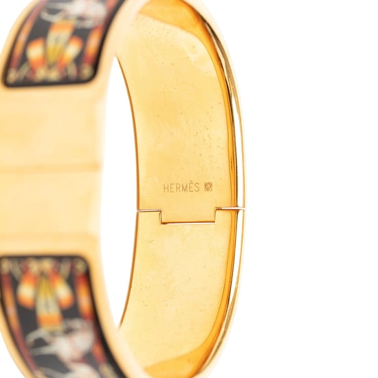 Tweedehands Brede Emaille Paard Loquet Armband Pm - Image 4