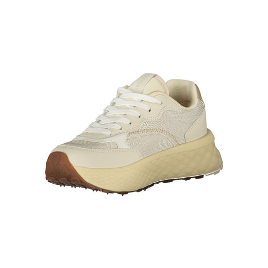 Blauer Beige Leren Dames Sneakers - Image 3