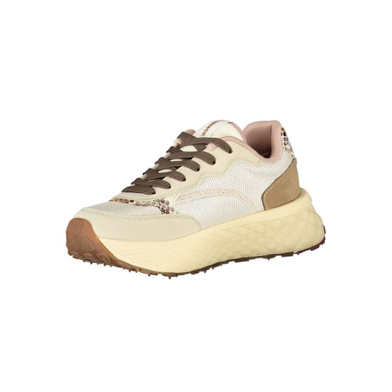 Blauer Beige Leren Dames Sneakers - Image 3