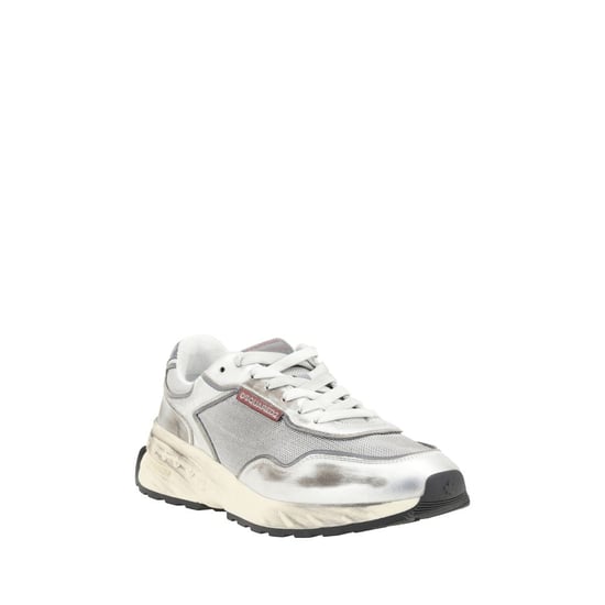 Dsquared² Witte Kalfsleren Bos Taurus Sneakers - Image 2