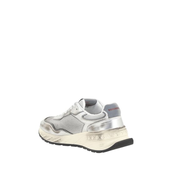 Dsquared² Witte Kalfsleren Bos Taurus Sneakers - Image 3