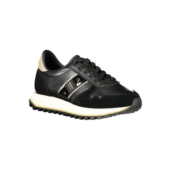 Blauer Zwarte Leren Dames Sneakers - Image 2