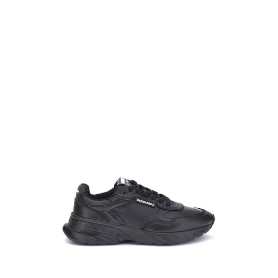 Dsquared² Zwarte Kalfsleren Bos Taurus Athletische Sneakers - Image 1