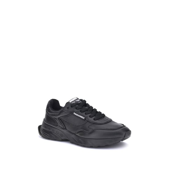 Dsquared² Zwarte Kalfsleren Bos Taurus Athletische Sneakers - Image 2