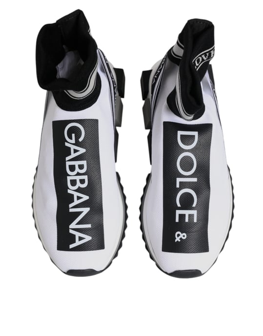 Dolce & Gabbana Vita Svarta Sorrento Strumpor Sneakers Skor - Image 3