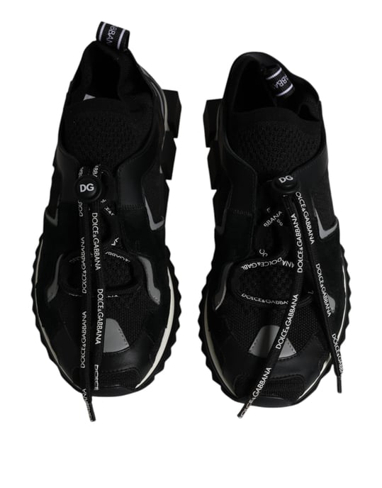 Dolce & Gabbana Zwart Witte Logo Sorrento Heren Sneakers Schoenen - Image 3